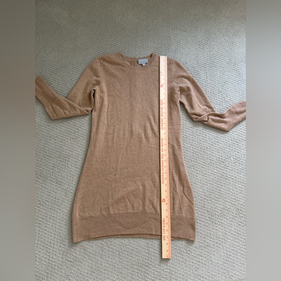 Pure Collection Cashemere Tan Long Sleeve Dress - Picture 6 of 6